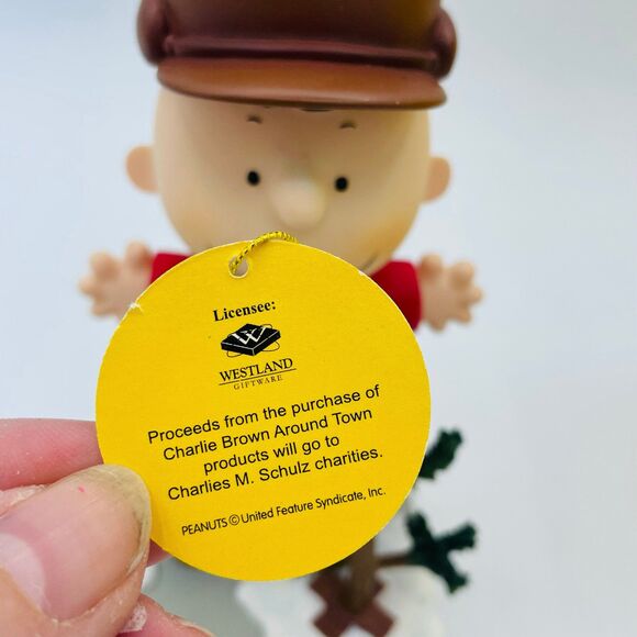 NEW Peanuts Charlie Brown Around Town Christmas Tree Figure 8429 Westland Gift - Picture 7 of 11